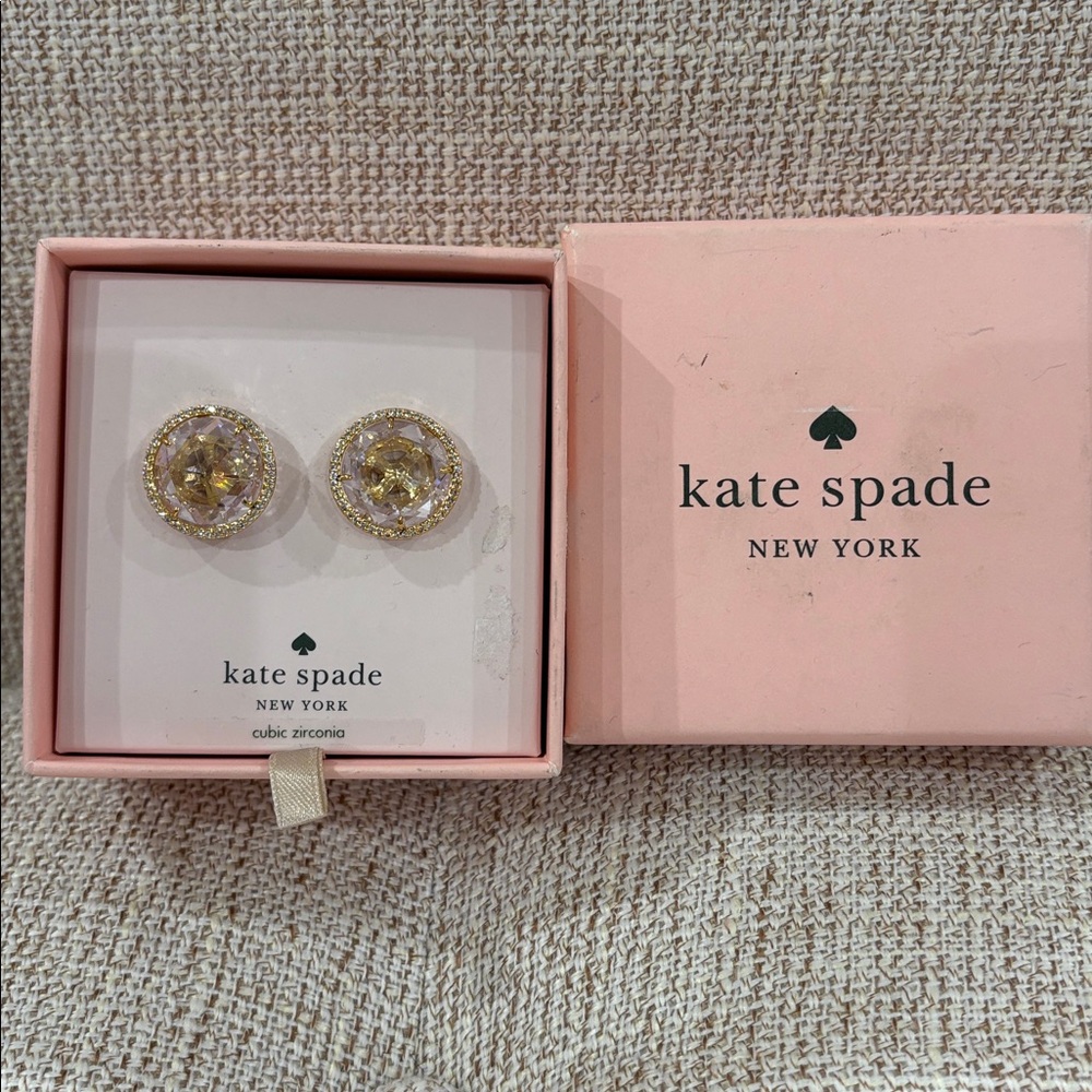 New KATE SPADE - That Sparkle Pave Round Large Studs